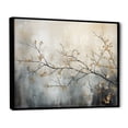 thumbnail image 2 of Designart "Tree Monochrome delicate Reverie I" Floral Floater Framed Canvas Art Print, 2 of 7