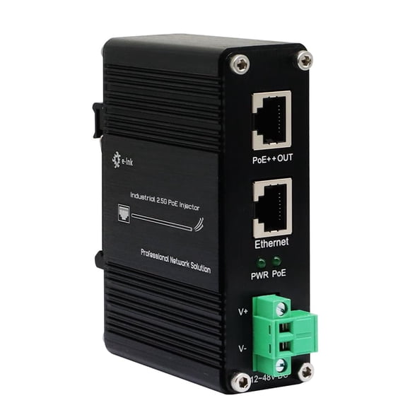 Inyector PoE E-link LNK-INJ401-90 2.5G 95 W PoE++ de -40 °C a 80 °C
