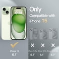 thumbnail image 2 of JETech Slim Case for iPhone 15 6.1-Inch with Camera Lens Full Cover Protection, Ultra-Thin Lightweight Matte Finish Minimalist Protective Phone Cover (Green), 2 of 6