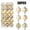 Gold, variant on Christmas Tree Baubles 36Pcs, Rvkxad 3cm Plastic Glitter Christmas Ball Ornaments, Shatterproof Hanging Decor for Tree Party Home Wedding Centerpiece, Silver