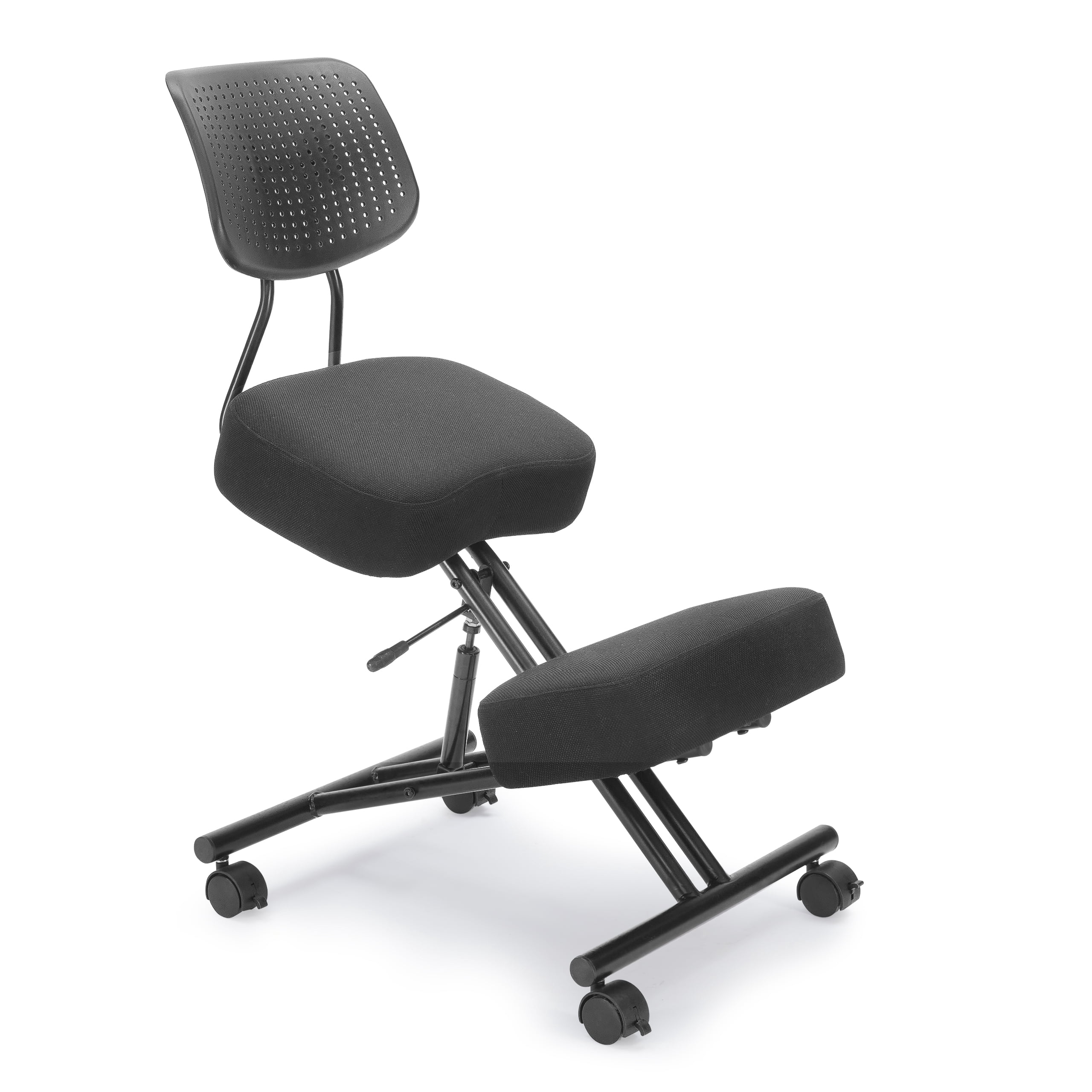 Someet Kneeling Chairs with Backrest Linen Ergonomic Home Office Chair Adjustable Height Seat Rolling Wheels Comfort Thick Cushion Work Stool Improve Posture Chair