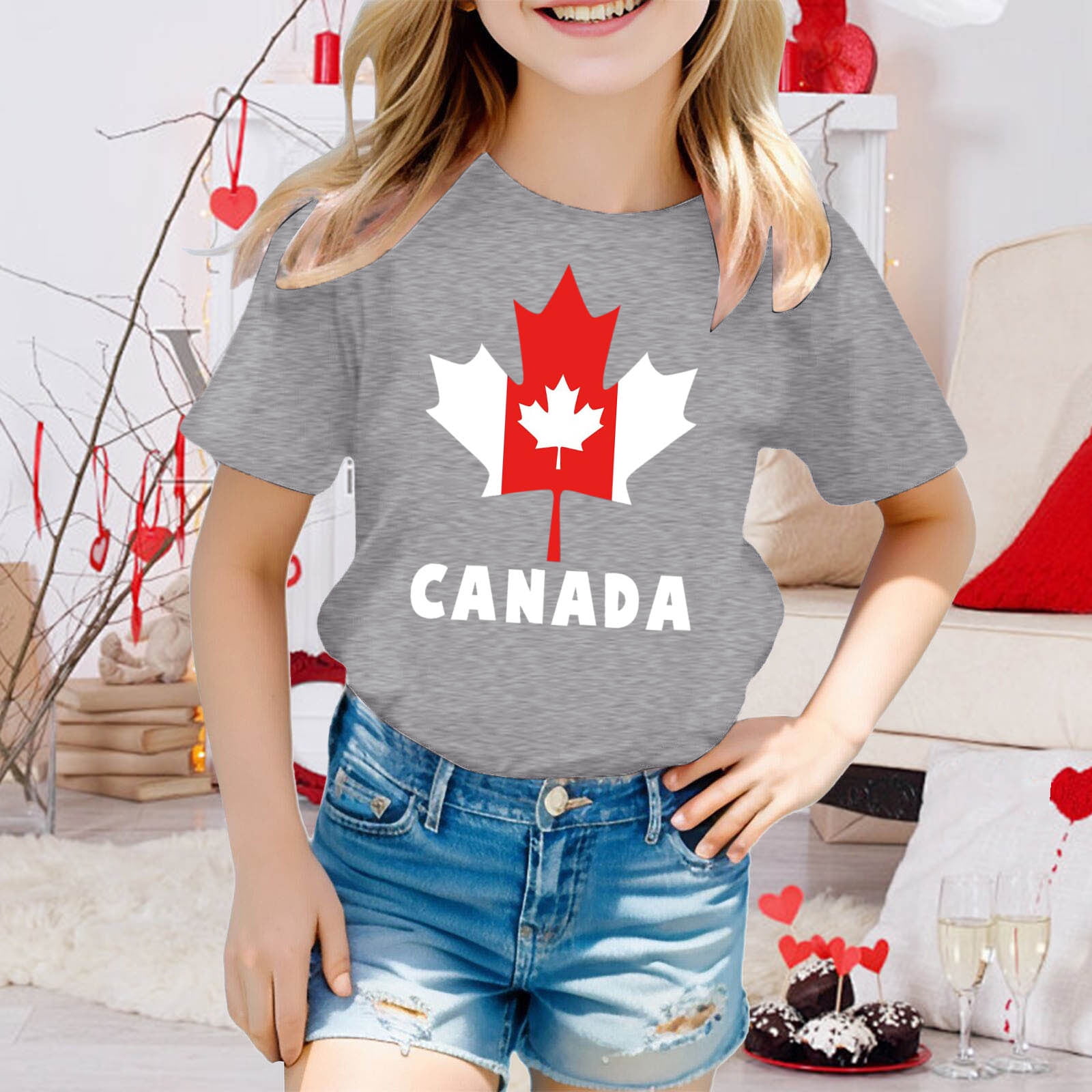 Baby Boy Summer Clothes Canada Flag Maple Leaf Print Kids Boys and