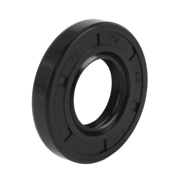Sellos de eje de aceite TC de doble labio negro de 20 mm x 40 mm x 7 mm para automóvil