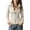 Beige-#001, variant on Women's Faux Suede Leather Jacket Moto Biker Jacket Stand Collar Full Zip Long Sleeve with Zipper Pockets Casual Outerwear,Brown M