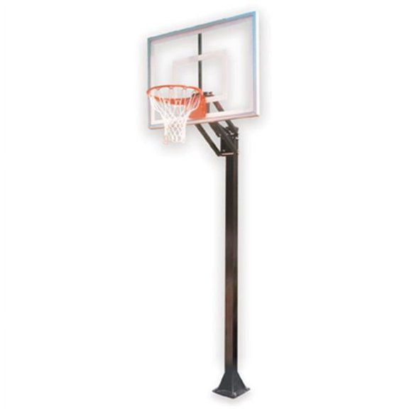 Champ III-BP Steel-Acrylic In Ground Adjustable Basketball System, Columbia Blue