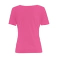 thumbnail image 2 of Long Sleeve Shirts for Women Basic Casual V Neck Tops Ribbed Slim Fitted Blouse, 2 of 5