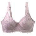 thumbnail image 2 of Lixiuxyad European Push Up Lace Bra For With Underwire Support And Comfortable Fit,Bras for Women Pink 110E, 2 of 3