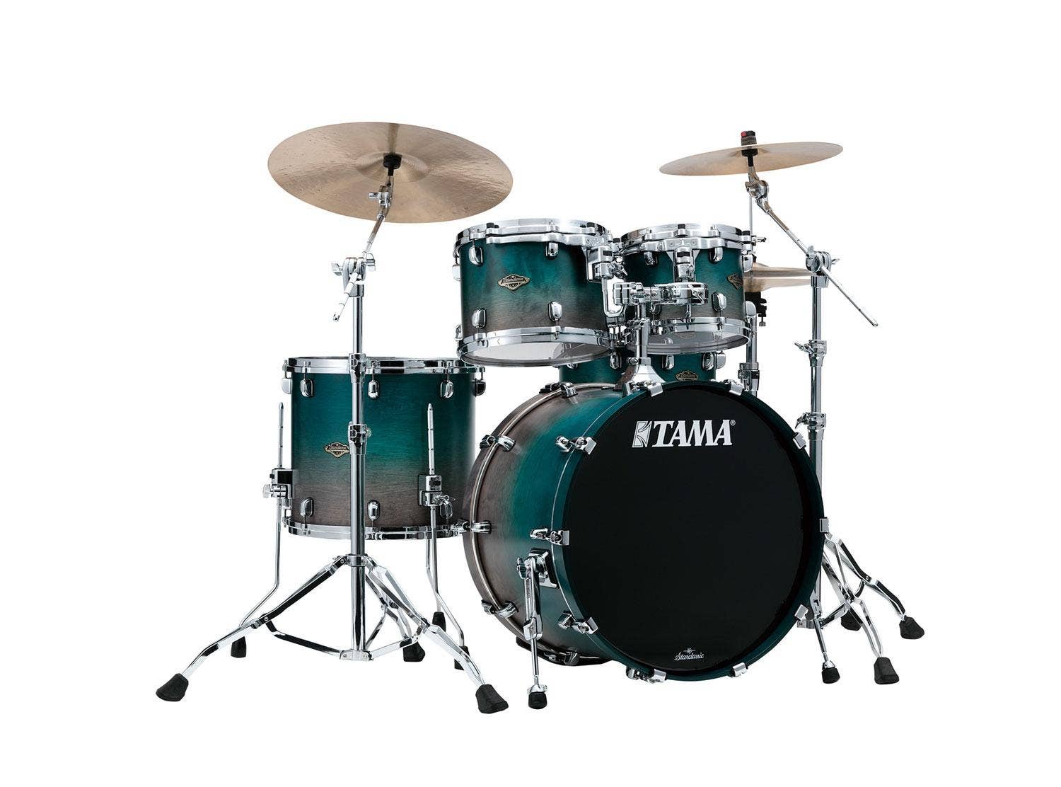 Tama Starclassic Walnut/Birch 4-Piece Shell Pack (Satin Sapphire Fade, Lacquer)