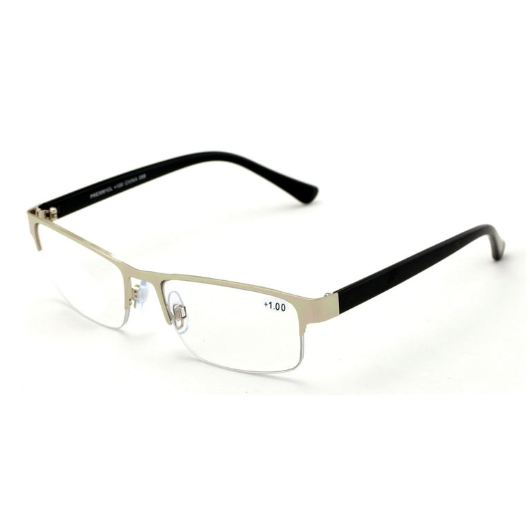 1 Pair Metal Rectangular No Line Progressive Trifocal Clear Lens Reading Glasses Better Then Bi Focal bifocal Reader