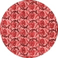 thumbnail image 1 of Ahgly Company Indoor Round Abstract Red Modern Area Rugs, 7' Round, 1 of 4