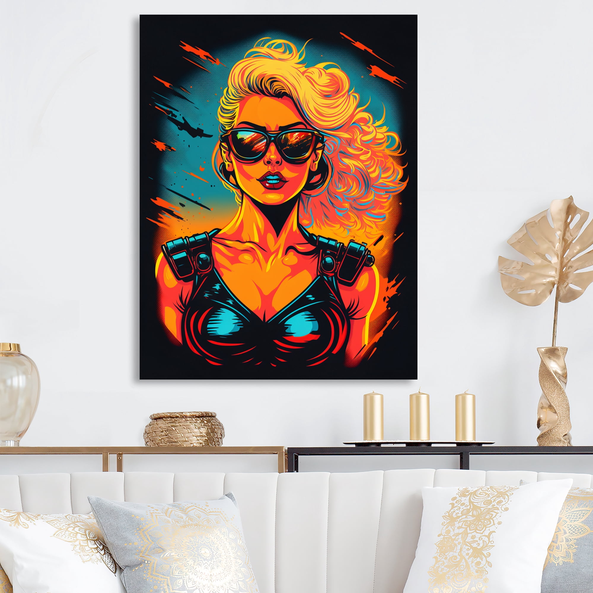 Designart Hollywood Bombsell V Canvas Wall Art