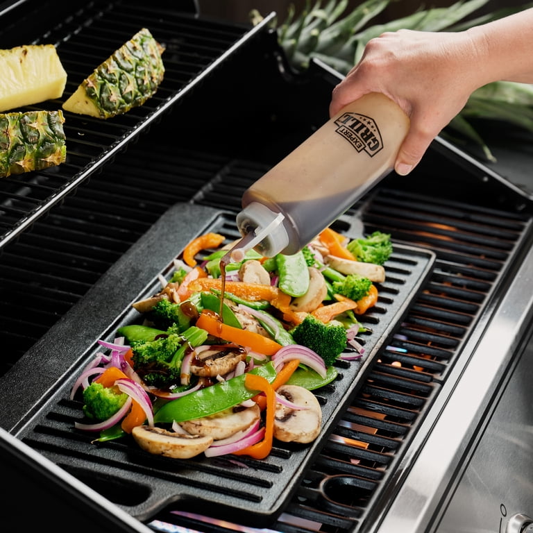 6 pack) Expert Grill Plastic 14-Ounce Oil and Vinegar Dispensing
