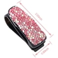 thumbnail image 2 of Monturas de gafas de sol para visera de coche, paquete de 2 marcos de gafas con clip para colgar marcos de gafas con soporte para tarjetas de cristal con diamantes de imitación brillantes (morado) Ormromra LRWJ666-3, 2 of 4