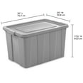 thumbnail image 3 of Sterilite 30 Gallon Tuff1 Tote Plastic, Cement, 3 of 9