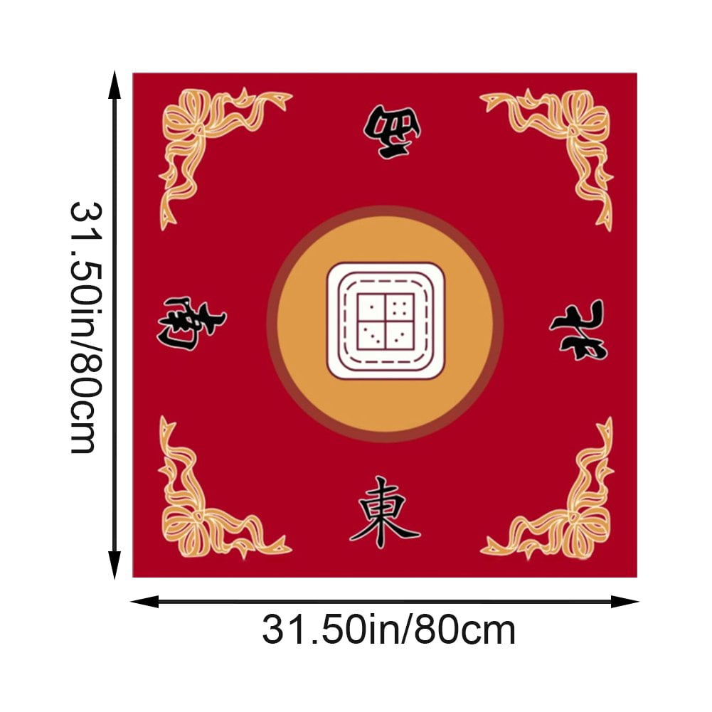 Slccxzc Mahjong Mat, Anti Slip and Noise Reduction Mahjong Table Cover Portable Game Mat for Mahjong, Poker, Card, Board & Tile Games