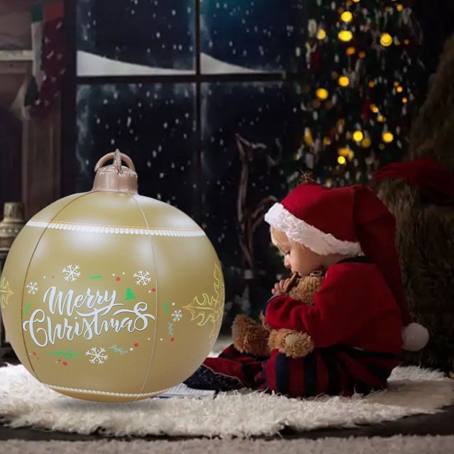Christmas Decorations Inflatable Christmas Balls Outdoor Patio Christmas Decorations Festive Pendants Inflatable Balloons Props Christmas Tree