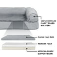 thumbnail image 6 of FurHaven Pet Products Plush & Suede Memory Top Sofa Pet Bed for Dogs & Cats - Gray, Jumbo Plus, 6 of 13
