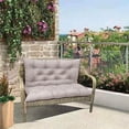 thumbnail image 2 of Outdoor Swing Replacement Cushions 3 Seater, Waterproof Porch Swing Cushions with Backrest, 40"x40", for Garden Patio Furniture Beige Clearance!, 2 of 6