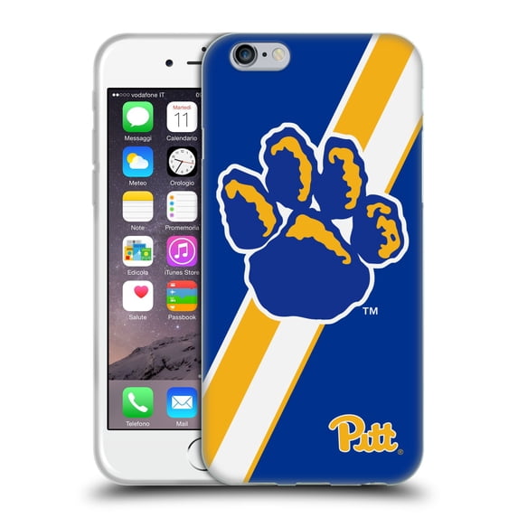 Head Case Designs Officially Licensed University Of Pittsburgh University Of Pittsburgh Stripes Soft Gel Case Compatible with Apple iPhone 6 / iPhone 6s