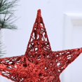 thumbnail image 3 of Adorno para árbol de Navidad XCF 20 cm estrella Papá Noel rojo Hierro purpurina, 3 of 3