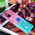thumbnail image 6 of Clear Case for Samsung Galaxy S23 Ultra (Not S23) with Kickstand for Girls Women, Liquid Glitter Sparkle Bling Cute Case Gradient Quicksand Cover for Samsung Galaxy S23 Ultra JB Powder Blue, 6 of 14