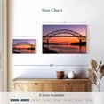 thumbnail image 4 of Elephant Stock Bourne Bridge Sunset Wall Art - Horizontal Canvas Wall Art - Living Room Wall Decor - Architecture Canvas - Gray And Orange Decor - 12" x 8", 4 of 8