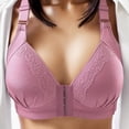 thumbnail image 2 of Gibobby Brasier Mujer Sujetador grande para dormir con hebilla lateral frontal para mujer(Oro Rosa,36), 2 of 4