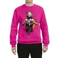 thumbnail image 2 of Wild Bobby Marilyn Monroe Watercolor Love Pop Culture Unisex Crewneck Graphic Sweatshirt, Fuschia, Large, 2 of 5
