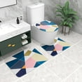 thumbnail image 5 of Latrodar Bathroom Toilet Cover Bathroom Mats Absorbent Printed Floor Mats Bathroom Toilet 3 Piece Floor Mat Set Multicolor 12x1.6 Inch, 5 of 5