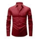 thumbnail image 2 of pstuiky Camisas de manga larga abrigadas para hombre, Camisa informal de color liso con botones, manga larga, cuello vuelto, transpirable y elástica para hombre tops de invierno para hombre s, 2 of 5