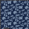 thumbnail image 2 of Conversational Baseball Sport Pattern Quilting Fabric for DIY Projects by 15 YARDS - (Navy, Pale and Blue) - PRINT FABRIC, 2 of 2