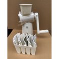 thumbnail image 2 of 5-in-1 Rotary Cheese Grater, Vegetable Slicer with Suction Base, Manual Food Processor with Stainless Blades(White), 2 of 6