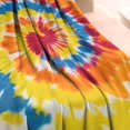 thumbnail image 3 of Vibrant Tie Dye Spiral Blanket,Comfortable Soft Flannel Throw Blanket,All Season,Warm Lightweight Blankets for Sofa Bed Couch Living Room Chair,40"x50", 3 of 4