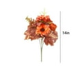 thumbnail image 3 of Fake Fall Flowers Verdsylv Artificial Orange Mum Flowers with Stems, Realistic Fall Floral Arrangement for Thanksgiving Table Centerpiece Home Decor, Autumn Theme, Autumn Artificial Faux Flowers, N, 3 of 4