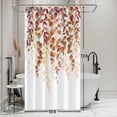 thumbnail image 2 of Autumn Eucalyptus Shower Curtain Fallen Maples Harvest Leaves Happy Thanksgiving Shower Curtains Set Courtyard Bathtubs Bath Waterproof Fabric Polyester with Hooks 36x72 Inches, 2 of 6