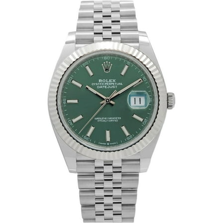 Pre-Owned Rolex Datejust 126334 41MM Mint Green Dial With Jubilee Bracelet