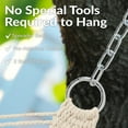 thumbnail image 4 of Sunnydaze Large Two-Person Double Wide Rope Hammock with Spreader Bars for Patio and Backyard - Natural, 4 of 10