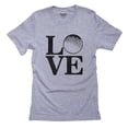 thumbnail image 1 of LOVE - Golf - Stacked LO & VE with Golf Ball Men's Grey T-Shirt, 1 of 2