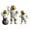 Golden, variant on jifeng 3pcs Astronaut Action Figure Statue Ornament, Livingroom Cabinet Shelf Golden