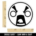 thumbnail image 2 of Kawaii Cute Shocked Face Self-Inking Rubber Stamp Ink Stamper - Black Ink - Small 3/4 Inch, 2 of 7