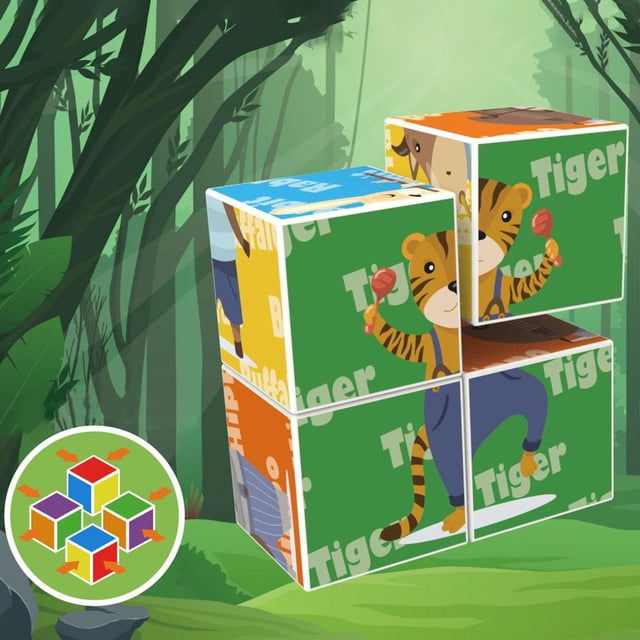 Bloques de Construcción CUTICAT Juguetes Sensoriales Creativos de Educación temprana Apilamiento de animales