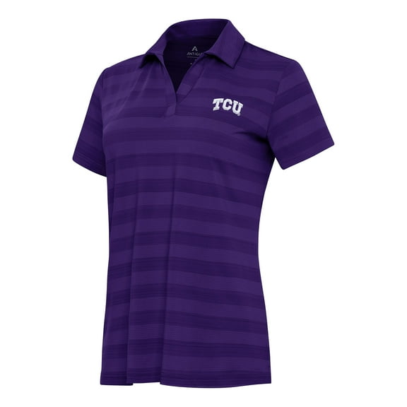 Women's Antigua Purple TCU Horned Frogs Tunnel Polo