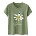 thumbnail image 3 of Cilsoka Summer Shirts for Women 2025 Vacation Plus Size Tops for Women 3X Women Tank Tops Loose Fit Crop Womens Blouses Short Sleeve Linen My Orders Placed, 3 of 4