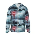 thumbnail image 2 of Uemuo Lighthouse in a Stormy Sea Pattern Women's Full Zip UPF 50+ Sun Protection Hoodie Jacket Long Sleeve Sun Shirt Hiking Outdoor Performance with Pockets-Medium, 2 of 9