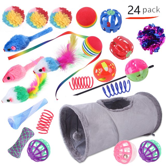 Summary Pet Cat Toy Set 21 Pcts Cat Channel Funnies Stick Plush Mouse Amazon Combination Toy