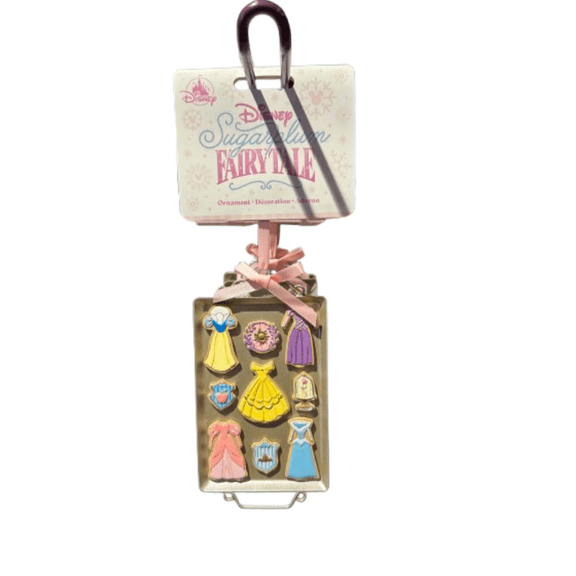 Disney Sugarplum Fairytale Princess Dresses Cookie Sheet Christmas Ornament New