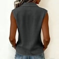 thumbnail image 4 of RQYYD Womens Collared Sleeveless Button Down Blouse Casual Loose Fit Tunic Top for Summer Daily Wear, 4 of 7