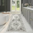 thumbnail image 4 of BERTHMEER 2'x6' Washable Runner Rugs for Hallway Kitchen Entryway Non-slip, Gray, 4 of 7