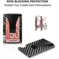 thumbnail image 3 of ORUYROP Carbon Fiber Wallet, Credit Card Holder RFID Blocking, Polished Black Money Clip, 3 of 7