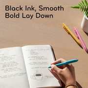 U Brands U-Eco Ballpoint Pens, 6 Count + 6 Ink Pen Refills, Sunset Speckle, Medium (0.7mm) Point, Black Ink